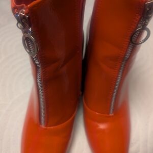 Avalanche Bright Red Orange Ankle Booties
